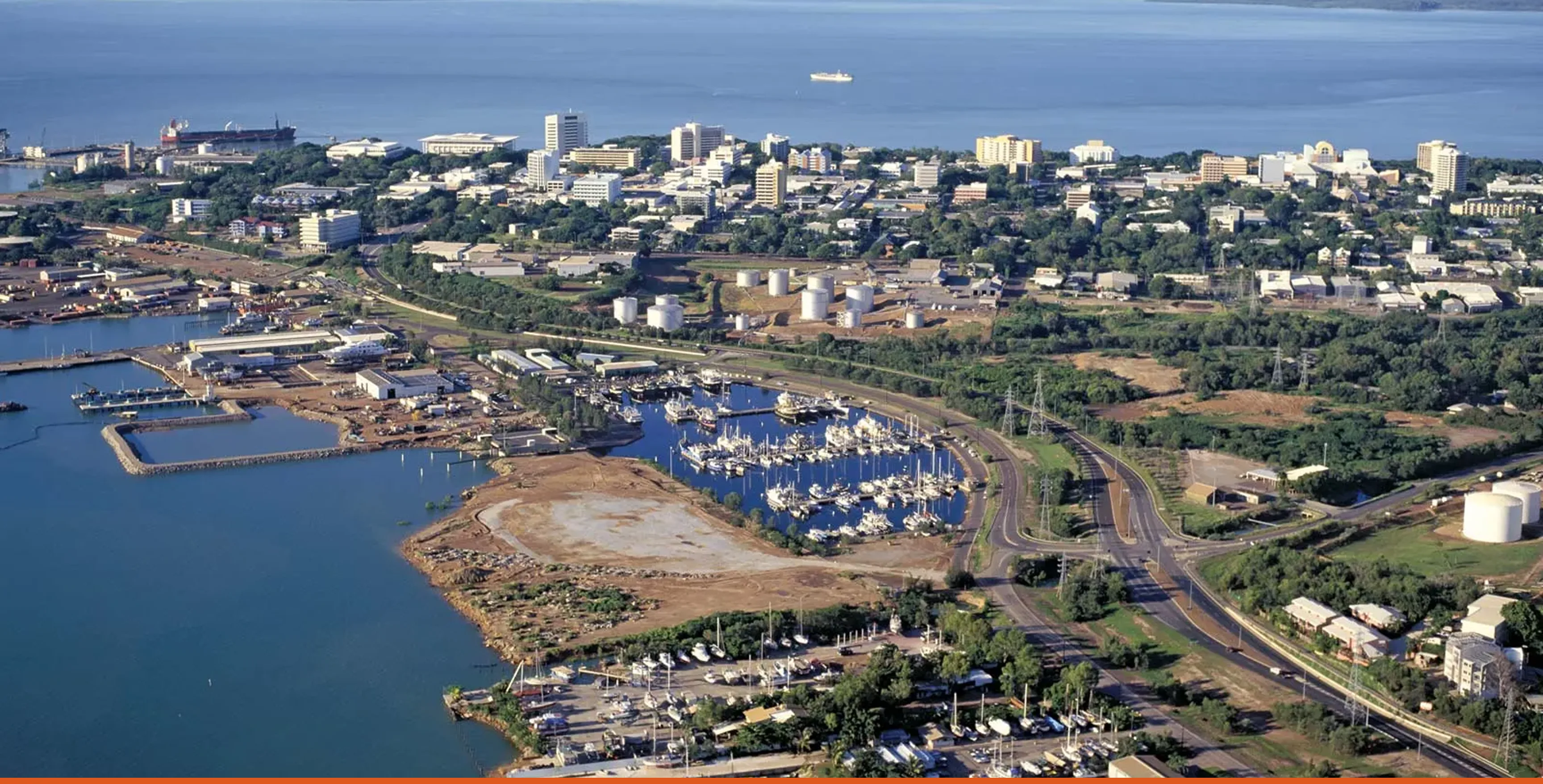 Freight Forwarding Darwin hero — Darwin city skyline at night